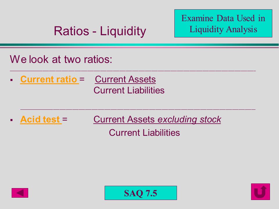 An analysis of current ratio using current asset and data is the current ratio